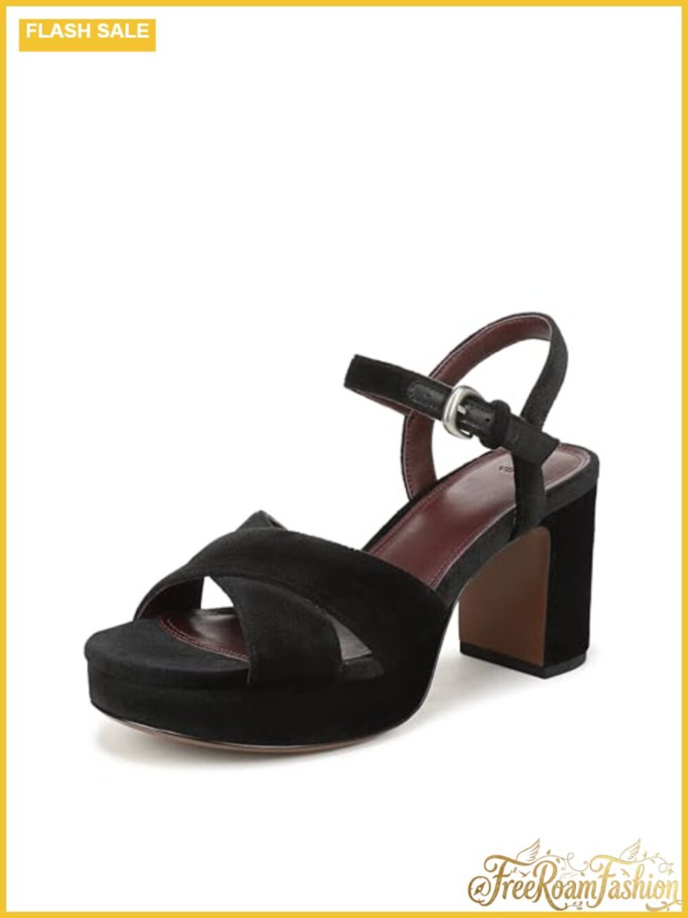 Vince Ericka Platform Slingback Sandals Leather Velvet